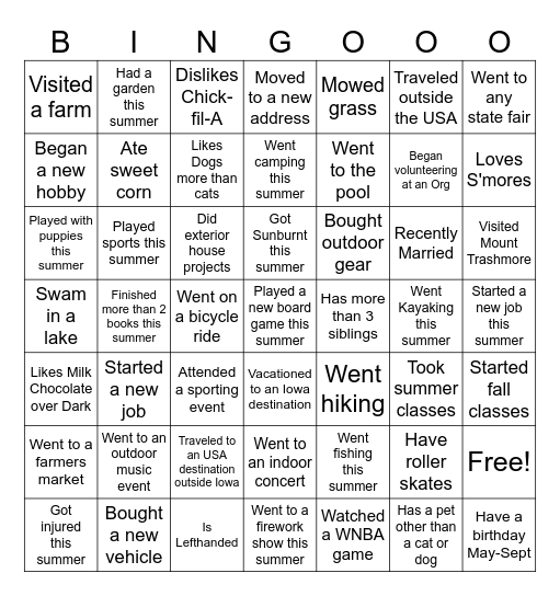 Koinonia Bingo Card