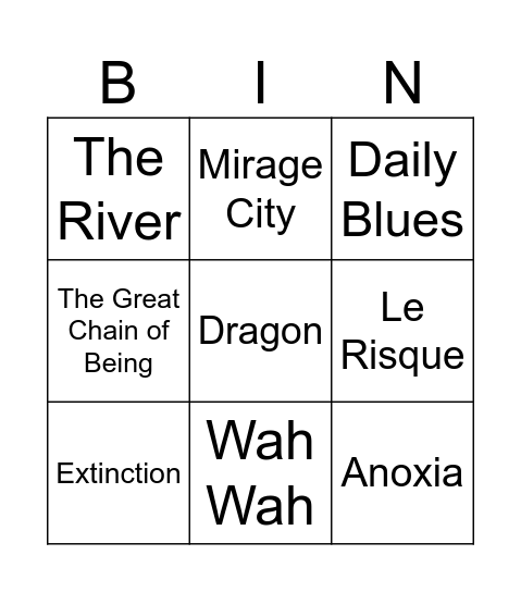 Red Rocks 1 Bingo Card