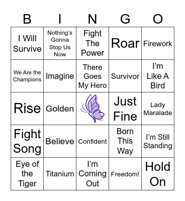 Empowerment Bingo Card