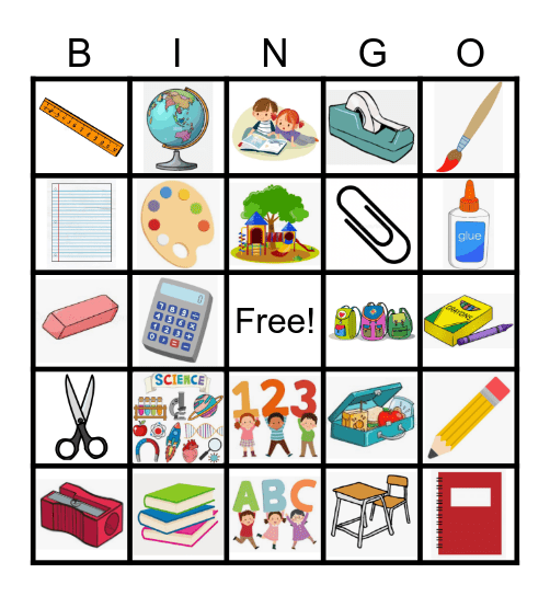 BACK TO SCHOOL Bingo Card