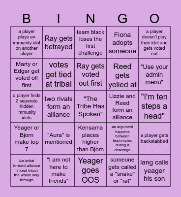 #StagSearchParty Bingo Card