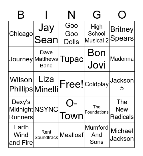 Jenna's Bridal Shower Singo Bingo Card