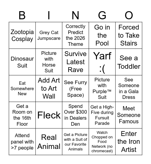 FM 2025 Bingo Card