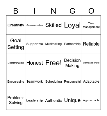 STAR Method Bingo Card