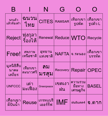 Social Bingo Card