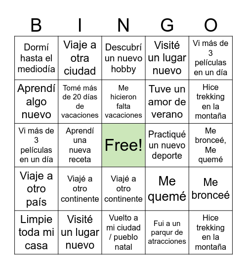 BingOpinno Bingo Card