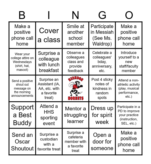 HONRNET BINGO Card