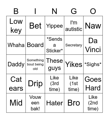 Nanda Bingo Card