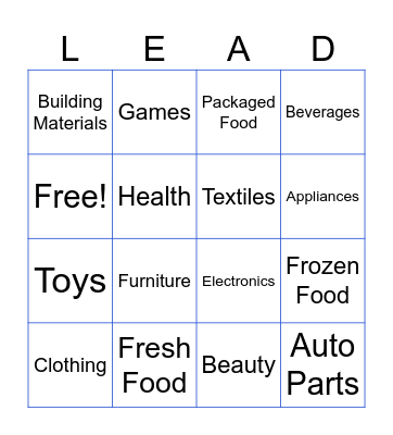 Lead Gen Bingo Card