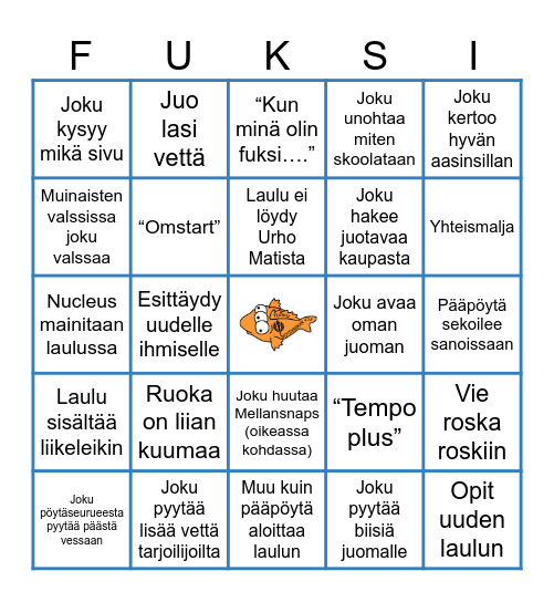 Fuksisitsibingo Card