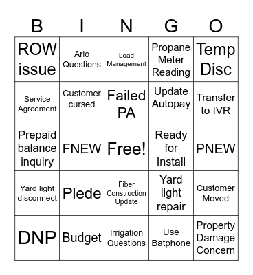 Bingo Card