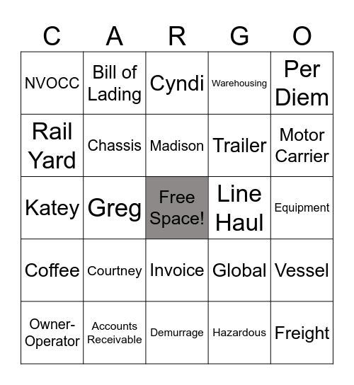 Wall Street Systems Bingo Card