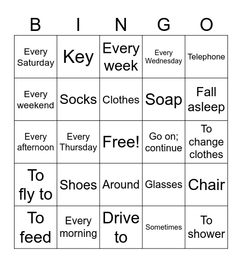 Master ASL- Unit 6 & 7 Bingo Card