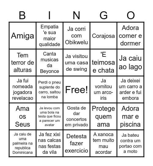 Xanoca's 30th Bingo Card