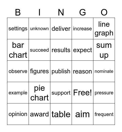 Mixed Vocabulary VIII Bingo Card