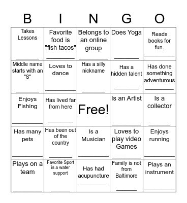 Brooklyn 2016 Bingo Card