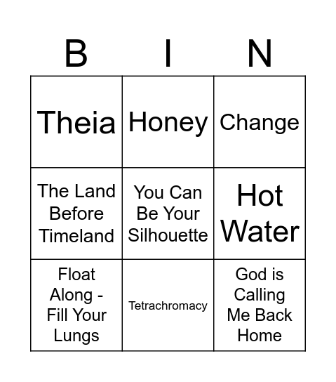 Red rocks day Bingo Card