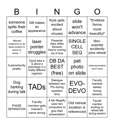 2024 Retreat Bingo Card