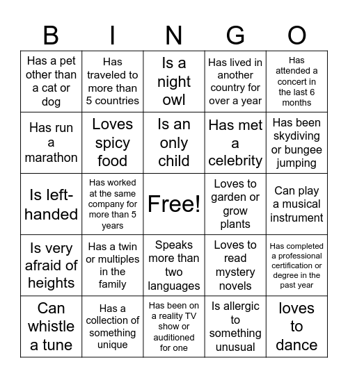 Team Retreat Bingo Card