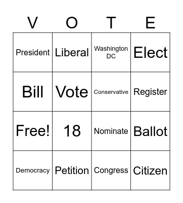 Election Bingo Card