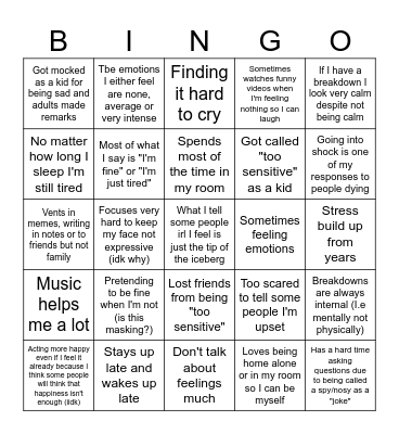 Skyler bingo Card
