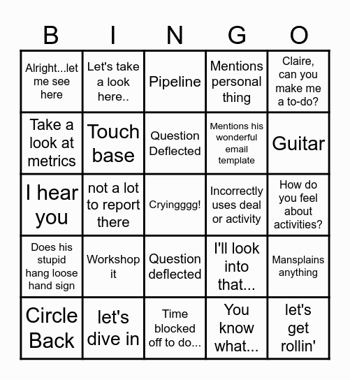 Carrot Bingo Card