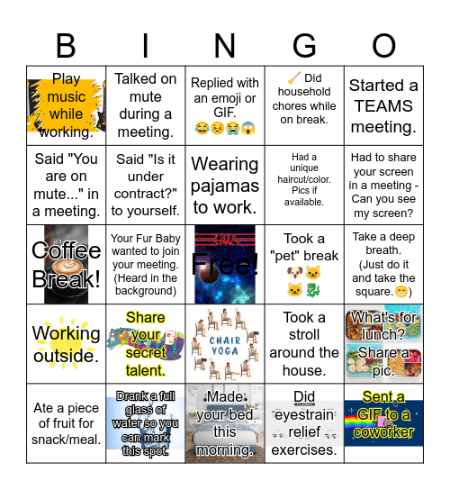 Belonging Week Bingo Card