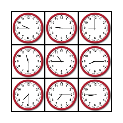 LOTERIA DE LA HORA Bingo Card