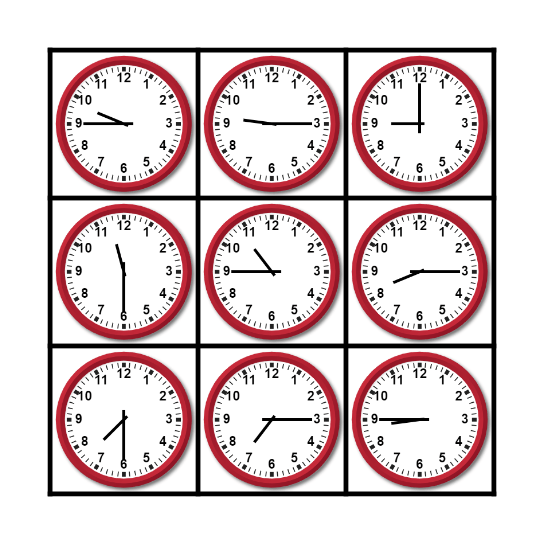 LOTERIA DE LA HORA Bingo Card