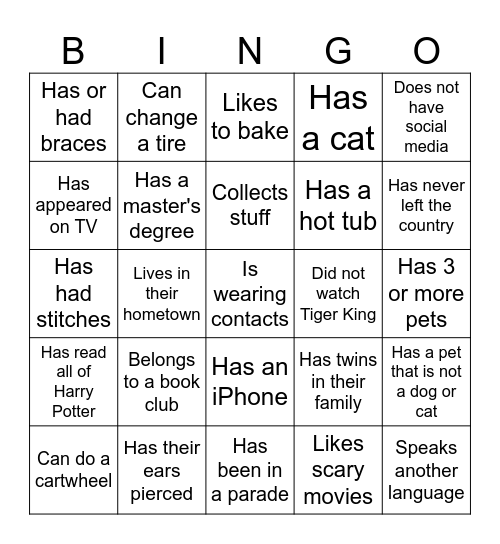 Invitation Homes - ICEBREAKER BINGO! Bingo Card