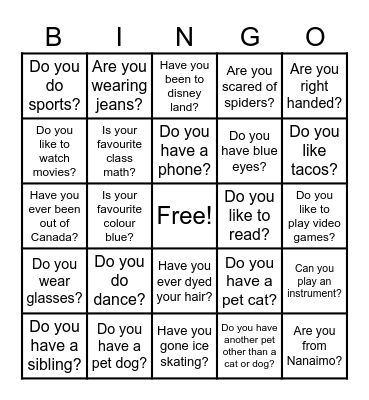 Never Have I Bingoed! Bingo Card