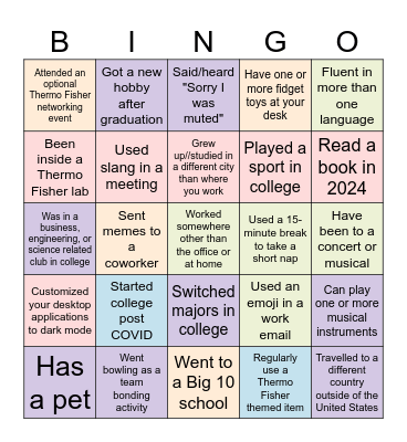 BELONG-O Bingo Card