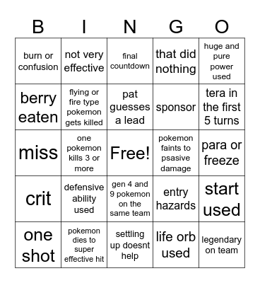 bingo Card