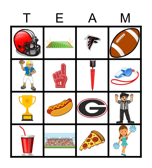 FOOTBALL Bingo Card