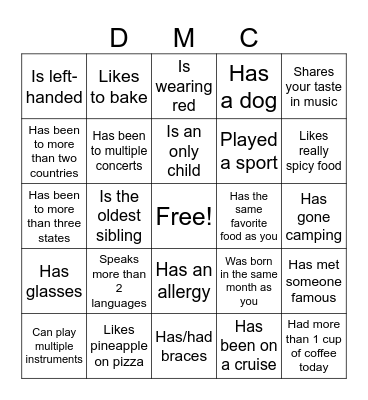 Icebreaker Bingo: Find Someone Who Bingo Card