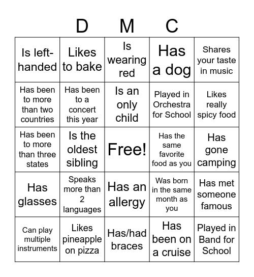 Icebreaker Bingo: Find Someone Who Bingo Card