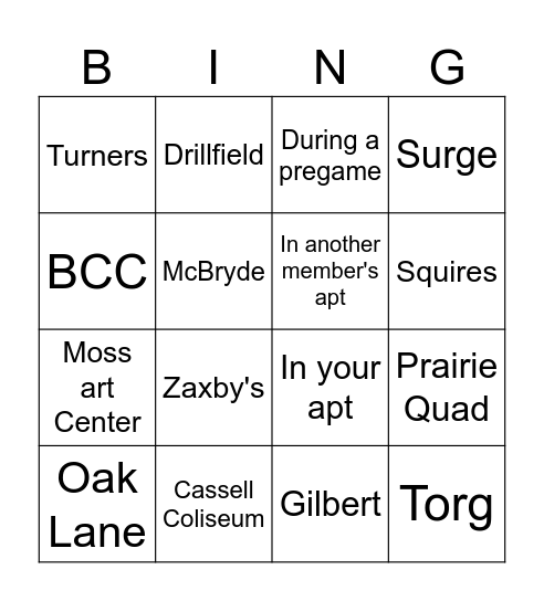 Sunkissed Bingo Card