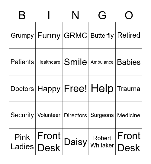 GRMC Bingo Card