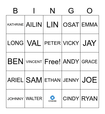 EAW Bingo Card