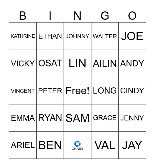 EAW Bingo Card