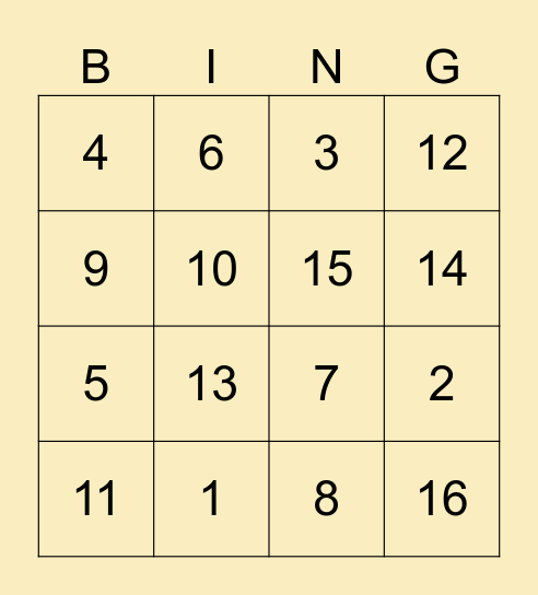 Морський бій Bingo Card