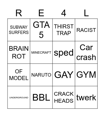 IG REELS BINGO Card