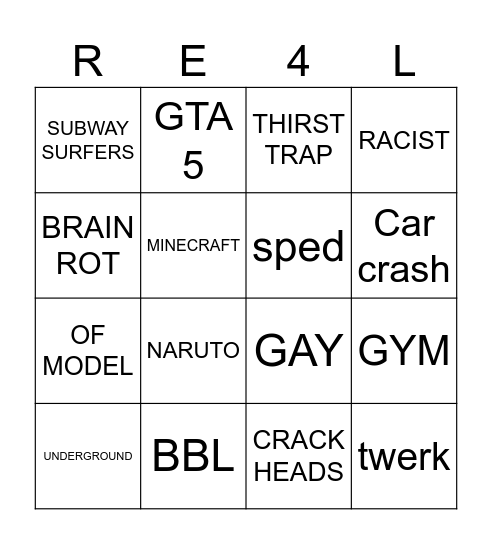 IG REELS BINGO Card