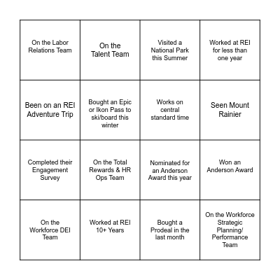 Meet Someone Who Has/Is... Bingo Card