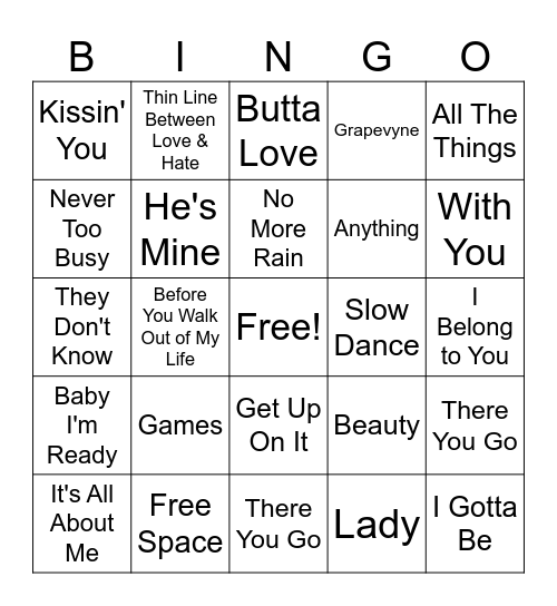 R&BINGO Card