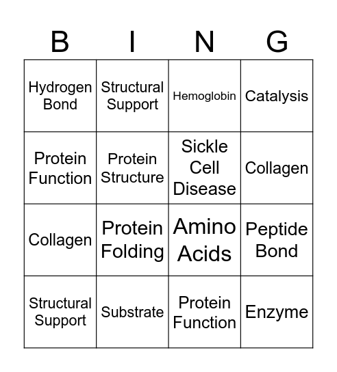 AP Biology Group 6 Bingo Card