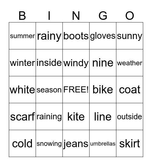 Family and Friends / Phonics 2 - #3 Bingo Card