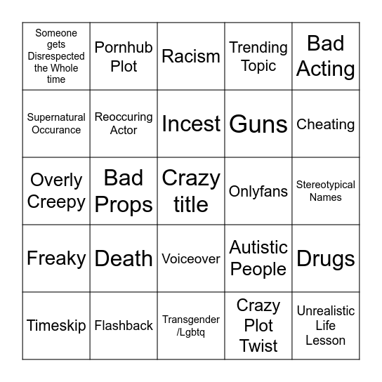 Tomorrow Teachings Bingo Card