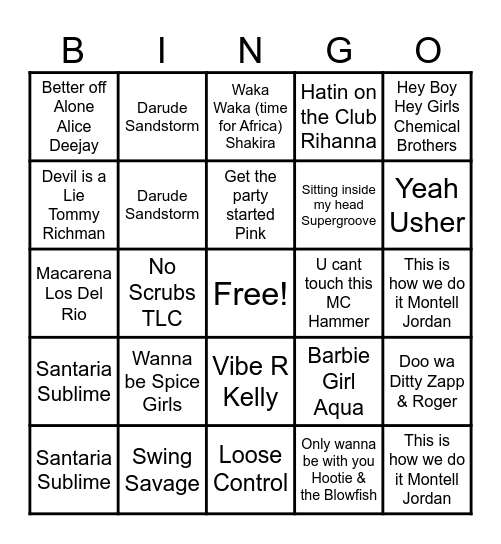 RSQ B-B-B-B BEATS BINGO! Bingo Card