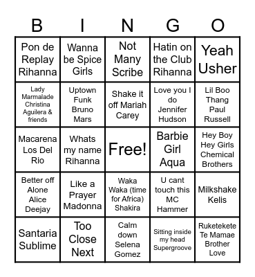 RSQ B-B-B-B BEATS BINGO! Bingo Card